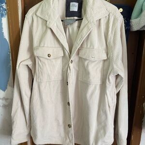 Banana Republic Cream Corduroy Utility Jacket